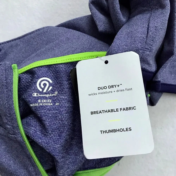 Champion C9 NWT Performance Quarter Zip Long Sleeves Top Boys S (6-7) - Picture 7 of 9